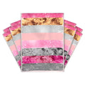 Pink Glitter Stripes Poly Mailers Size 10x13 Colorful Shipping Bags