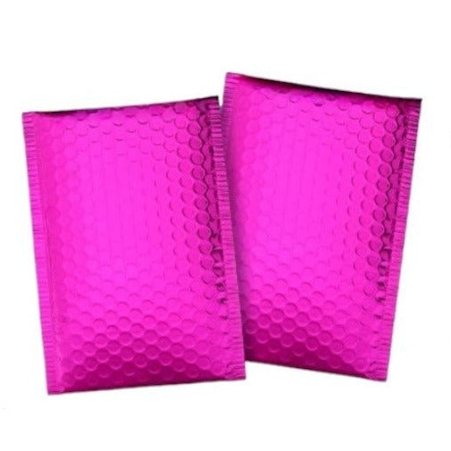 Pink Metallic Bubble Mailers Size 8.5x12 Padded Shipping Bags
