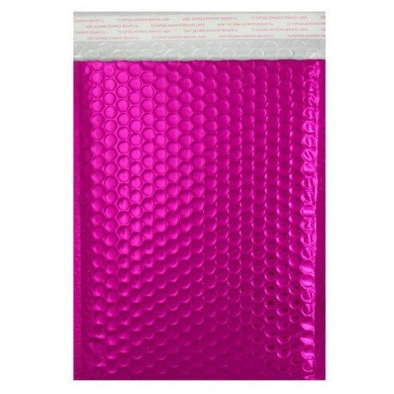 Pink Metallic Bubble Mailers Size 8.5x12 Padded Shipping Bags