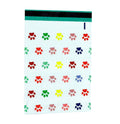Puppy Dog Paw Print Colorful Poly Mailers Size 6x9 Shipping Bags