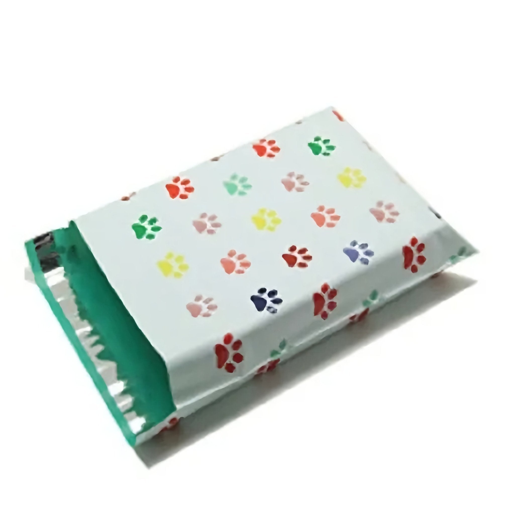 Puppy Dog Paw Print Colorful Poly Mailers Size 6x9 Shipping Bags