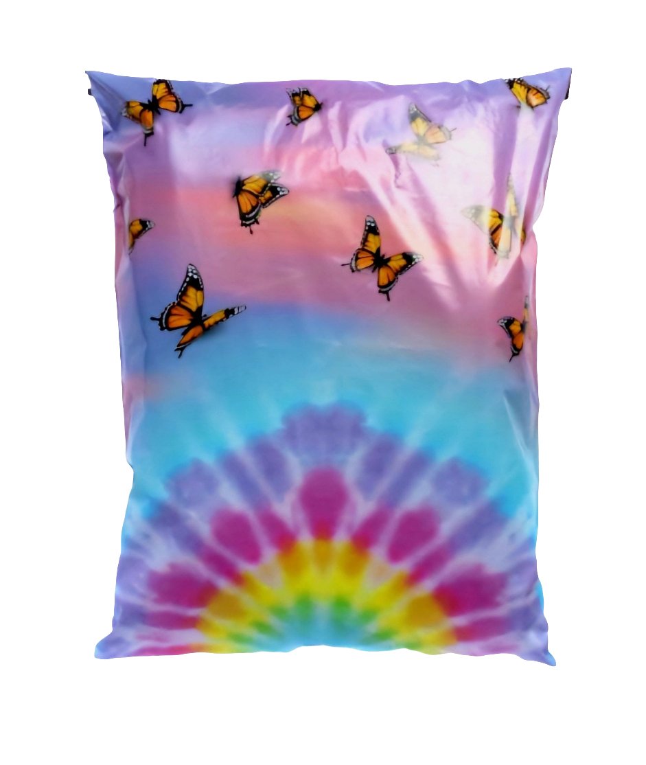 Rainbow Butterfly Poly Mailers Size 14x17 Colorful Shipping Bags