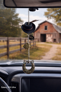 Blind horseshoe mini pew pew Western Car Charm Heavy