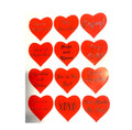 Thank You Stickers 2.5 inch 300 Count Per Pack Heart Red Valentine Shipping Supplies