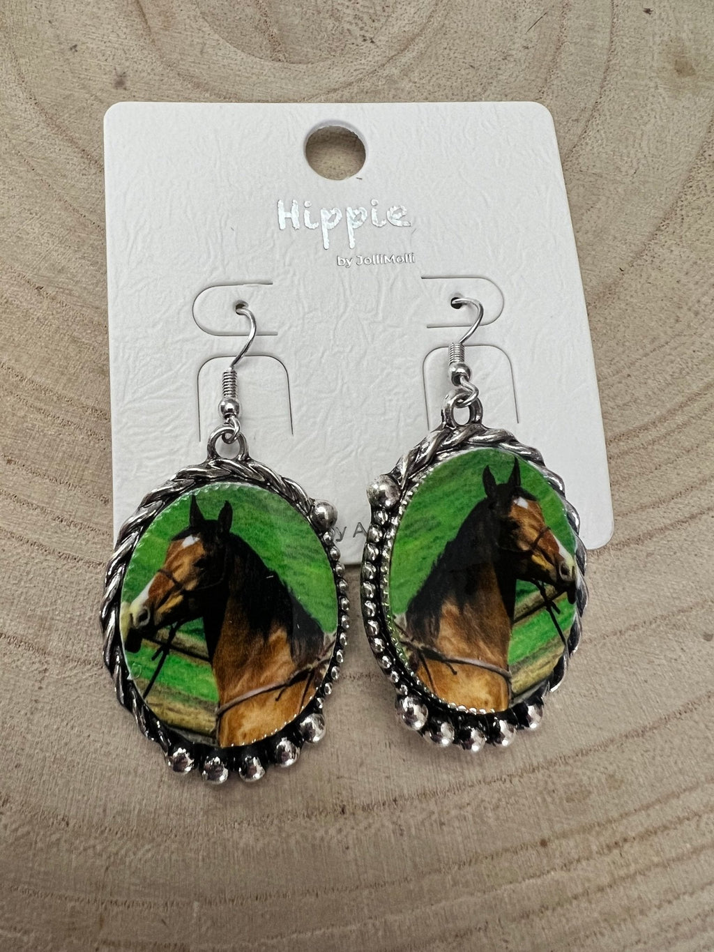 Western Framed Horse Fashion Earrings