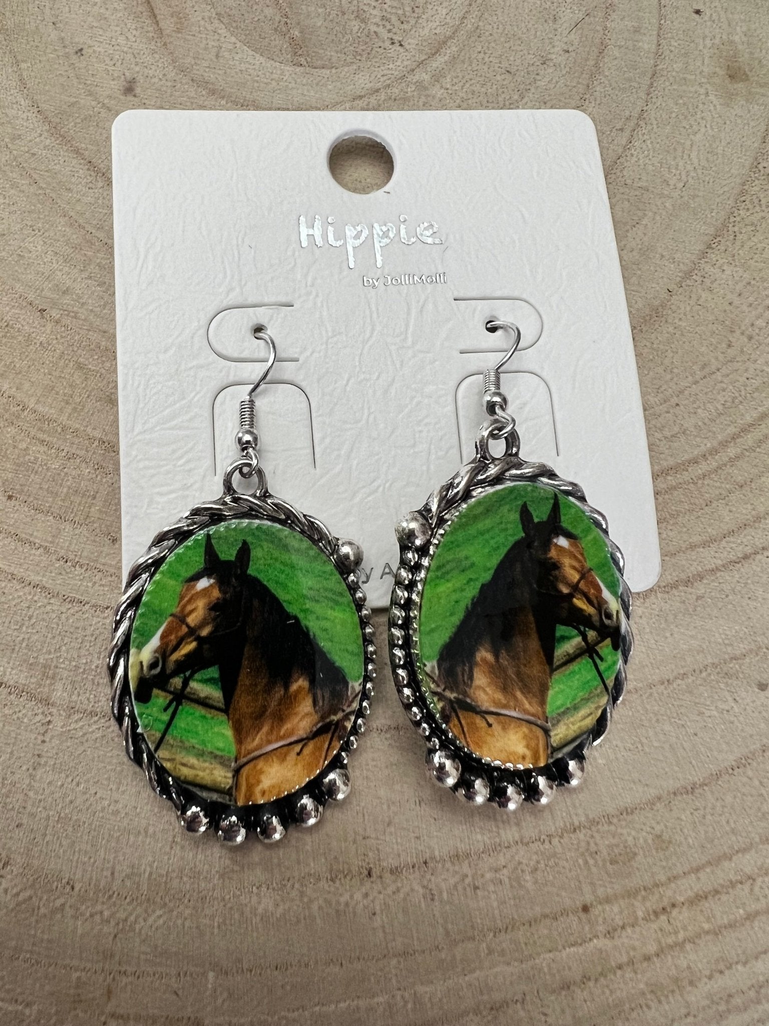 Western Framed Horse Fashion Earrings